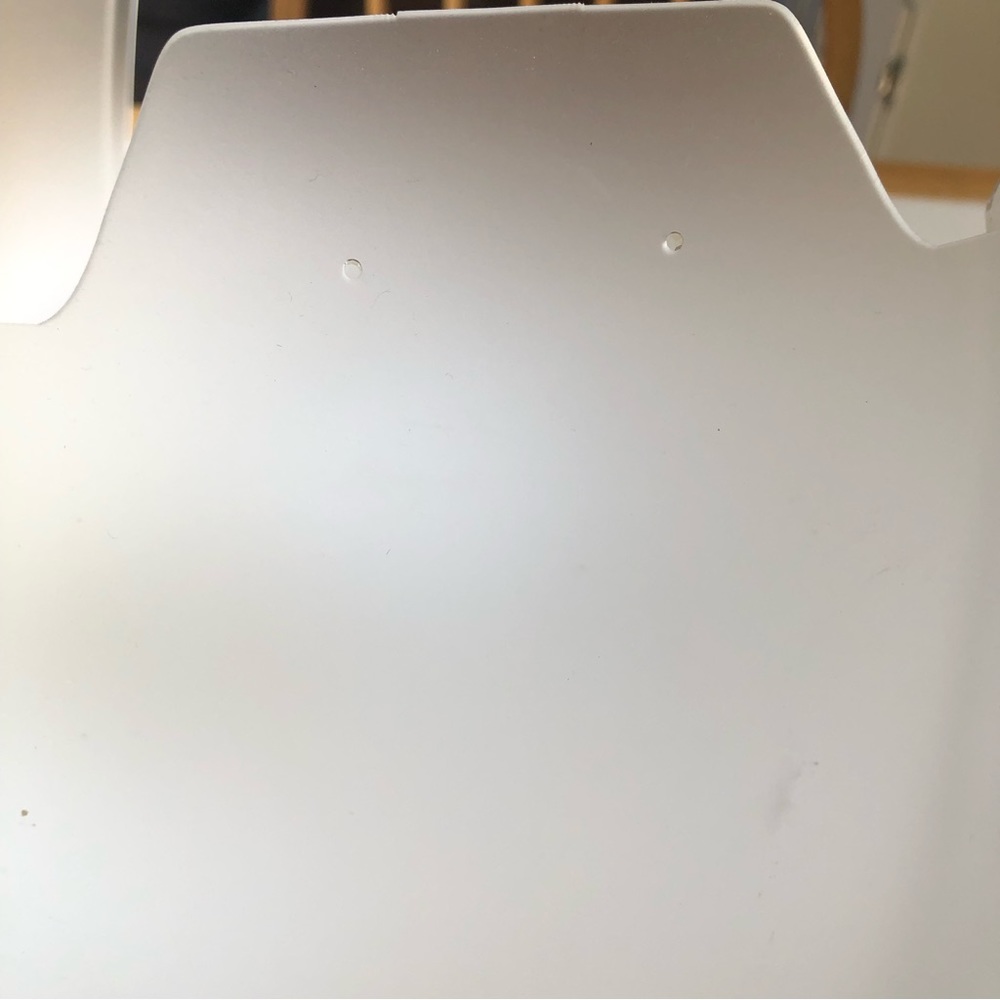 Two Frosted Acrylic Tall Display Stands, with earring holes, 11.5” tall - Picture 3 of 3